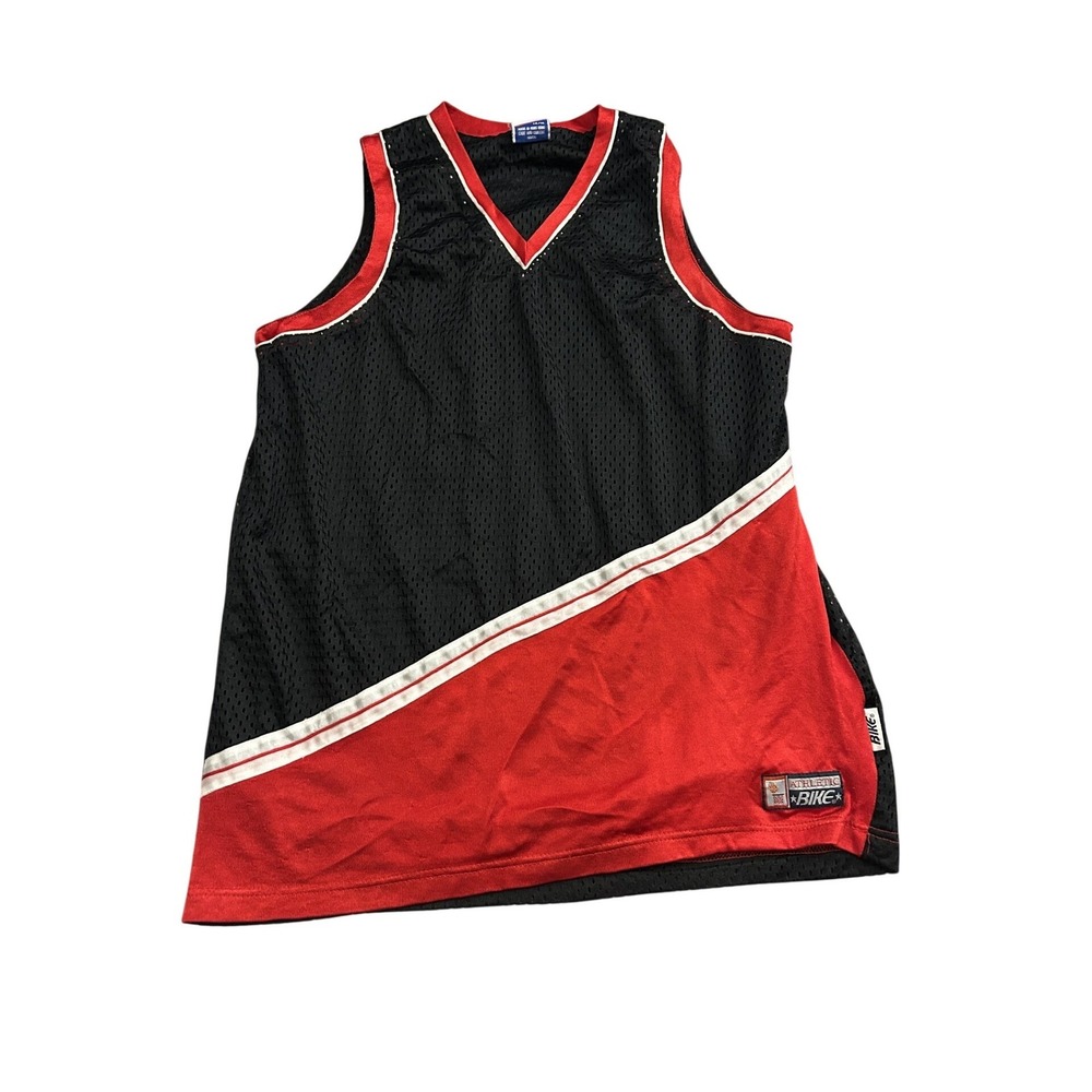 Bike Basketball Jersey Boys 14/16 Black Red Excellent Vintage Mesh Sleeveless‎